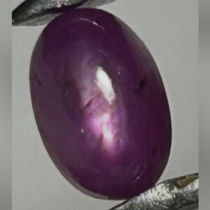1.50 ct Natural Loose Unheated Purple Star Sapphire oval Gemstone w tags